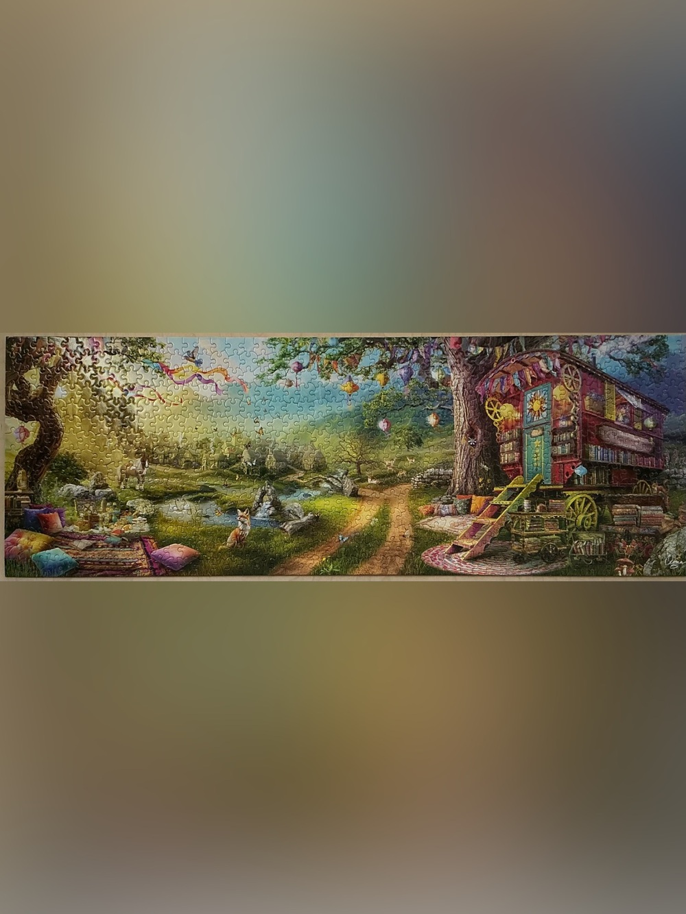Buffalo Games Aimee Stewart 3 In 1 Multipack “Traveling Library” Jigsaw Puzzles - Picture 8 of 9